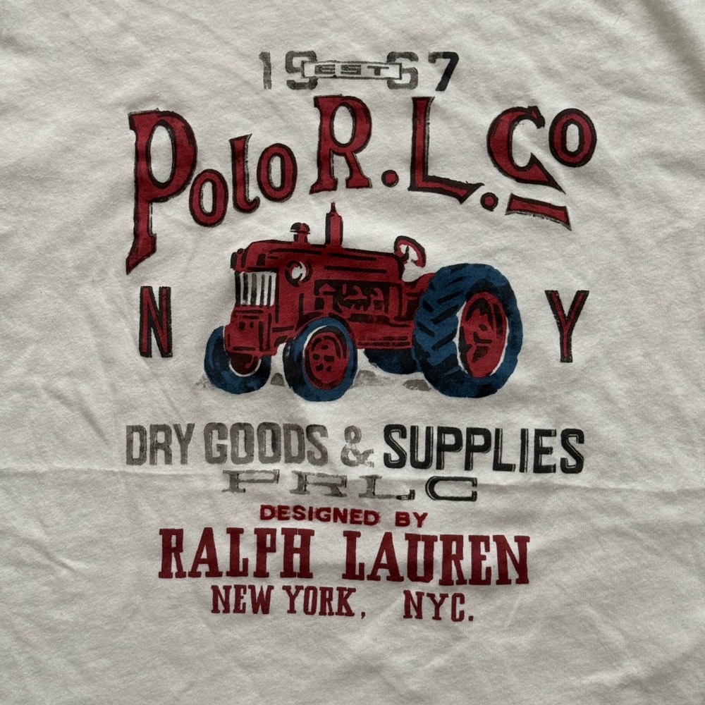 Polo Ralph Lauren Classic Cream Tee - Picture 3 of 8